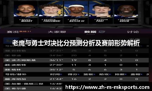 老鹰与勇士对决比分预测分析及赛前形势解析